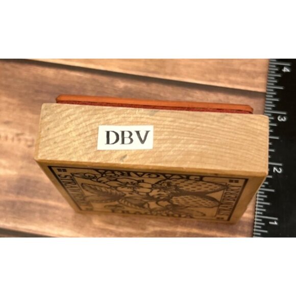 PSX Wood Mounted Rubber Stamp Strawberry Fragaria Design G-1301 Botanical - Picture 3 of 4